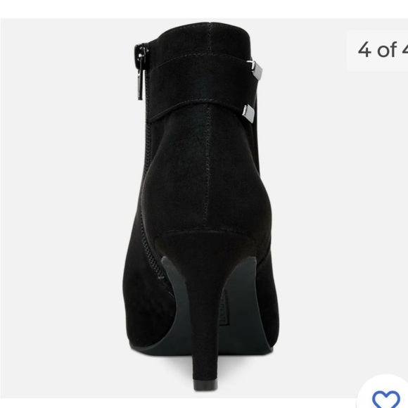 Alfani Womens Step 'N Flex Faust Booties Suede Almond Toe Ankle Fashion Boots - Picture 4 of 12